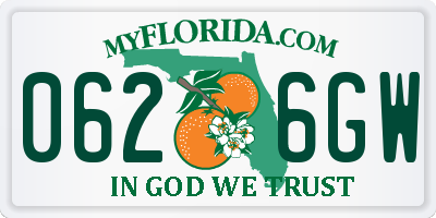 FL license plate 0626GW