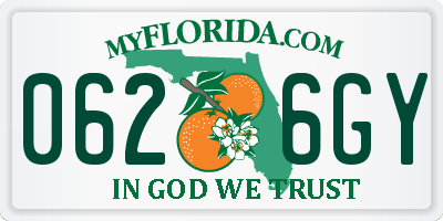 FL license plate 0626GY