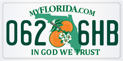 FL license plate 0626HB