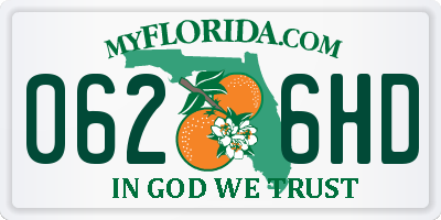 FL license plate 0626HD
