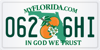 FL license plate 0626HI