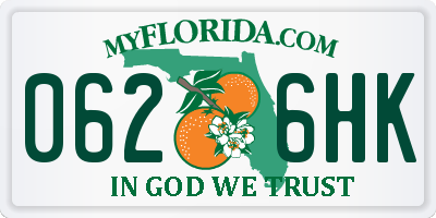 FL license plate 0626HK