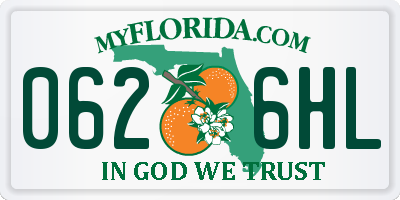 FL license plate 0626HL