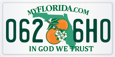 FL license plate 0626HO