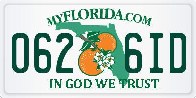 FL license plate 0626ID