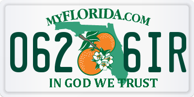 FL license plate 0626IR