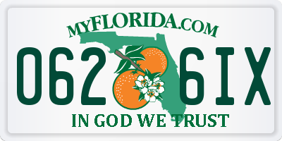 FL license plate 0626IX
