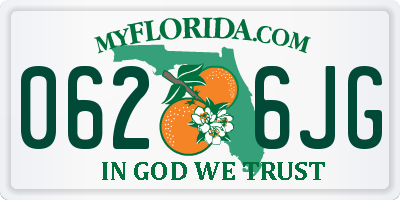 FL license plate 0626JG