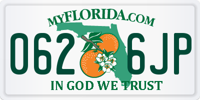 FL license plate 0626JP