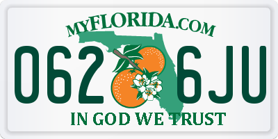 FL license plate 0626JU