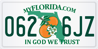 FL license plate 0626JZ