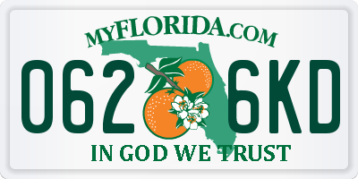 FL license plate 0626KD