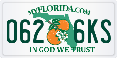 FL license plate 0626KS