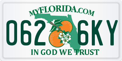 FL license plate 0626KY