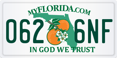 FL license plate 0626NF