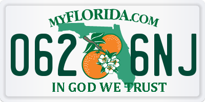 FL license plate 0626NJ
