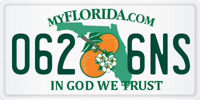 FL license plate 0626NS