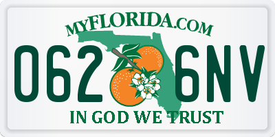 FL license plate 0626NV