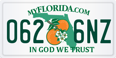 FL license plate 0626NZ