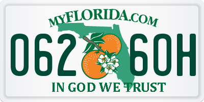 FL license plate 0626OH