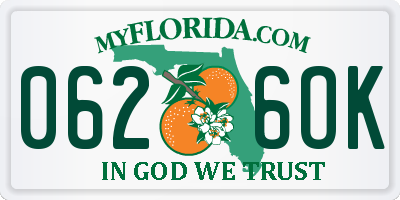 FL license plate 0626OK
