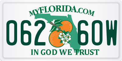 FL license plate 0626OW