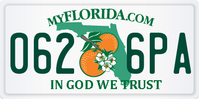FL license plate 0626PA