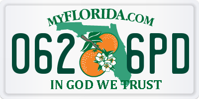 FL license plate 0626PD