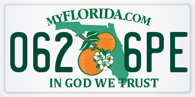 FL license plate 0626PE