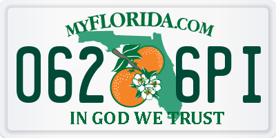 FL license plate 0626PI
