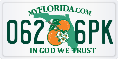 FL license plate 0626PK