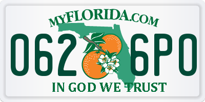 FL license plate 0626PO