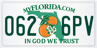 FL license plate 0626PV