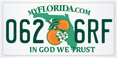 FL license plate 0626RF