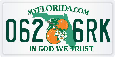 FL license plate 0626RK