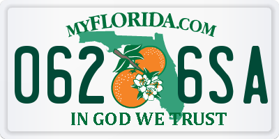 FL license plate 0626SA