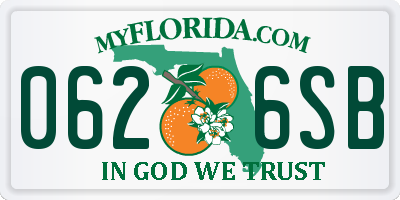 FL license plate 0626SB