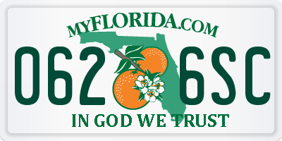 FL license plate 0626SC
