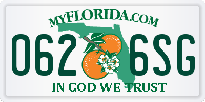 FL license plate 0626SG