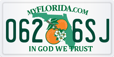 FL license plate 0626SJ
