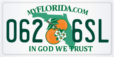 FL license plate 0626SL