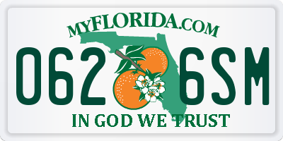 FL license plate 0626SM