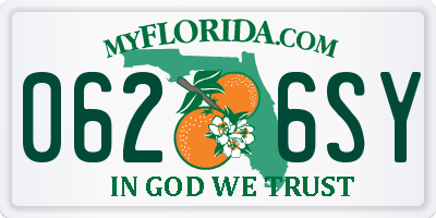 FL license plate 0626SY