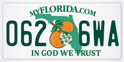 FL license plate 0626WA