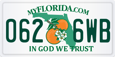 FL license plate 0626WB