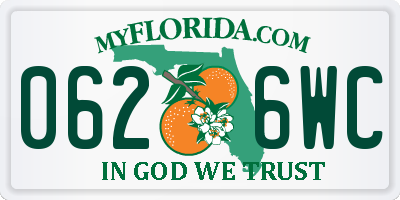 FL license plate 0626WC