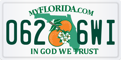 FL license plate 0626WI