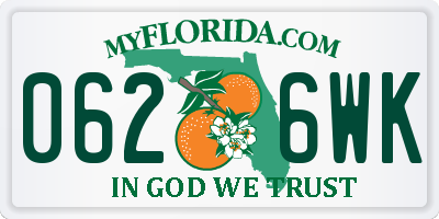 FL license plate 0626WK