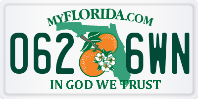 FL license plate 0626WN
