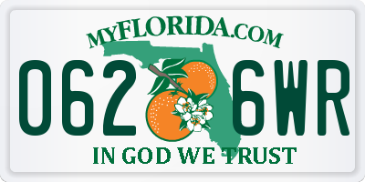 FL license plate 0626WR